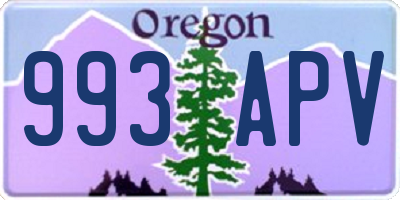 OR license plate 993APV