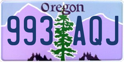 OR license plate 993AQJ