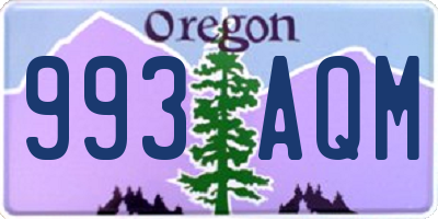 OR license plate 993AQM