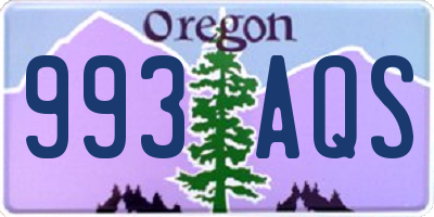 OR license plate 993AQS