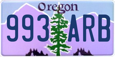 OR license plate 993ARB