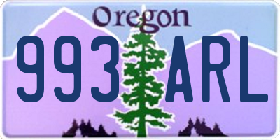 OR license plate 993ARL