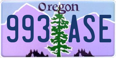 OR license plate 993ASE