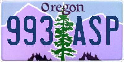 OR license plate 993ASP