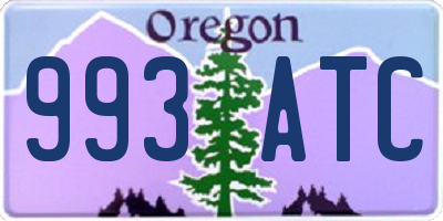OR license plate 993ATC