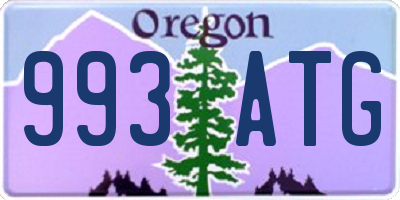 OR license plate 993ATG