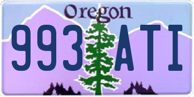 OR license plate 993ATI