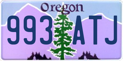 OR license plate 993ATJ