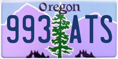 OR license plate 993ATS
