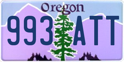 OR license plate 993ATT
