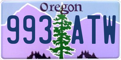 OR license plate 993ATW