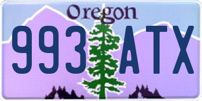 OR license plate 993ATX