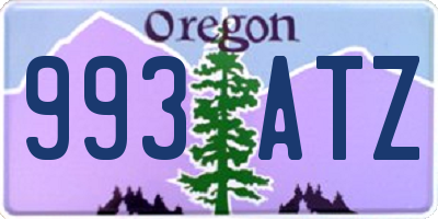 OR license plate 993ATZ