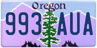 OR license plate 993AUA
