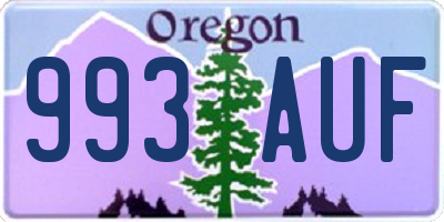 OR license plate 993AUF