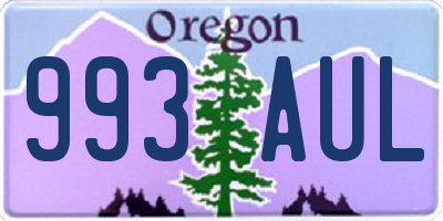 OR license plate 993AUL