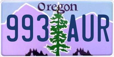 OR license plate 993AUR