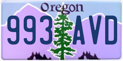 OR license plate 993AVD