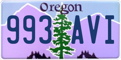 OR license plate 993AVI