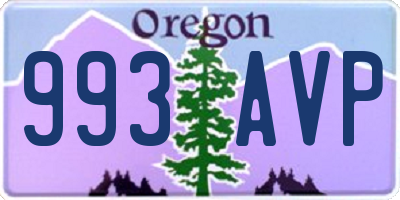 OR license plate 993AVP
