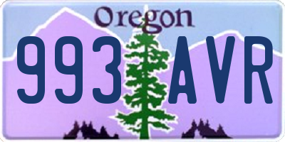 OR license plate 993AVR