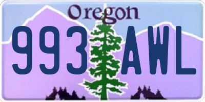 OR license plate 993AWL