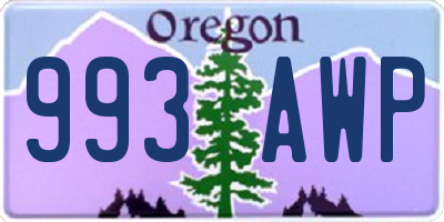 OR license plate 993AWP