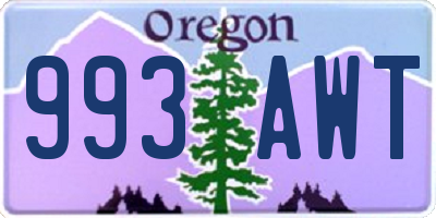 OR license plate 993AWT