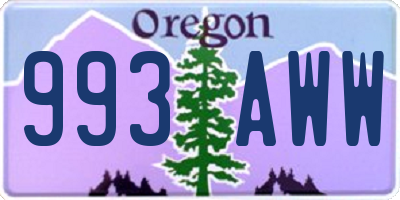 OR license plate 993AWW