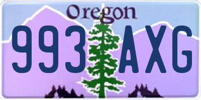 OR license plate 993AXG