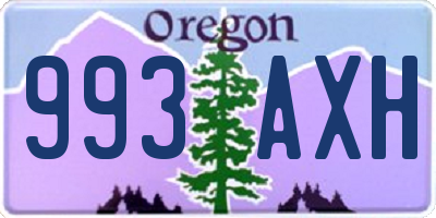 OR license plate 993AXH