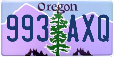 OR license plate 993AXQ