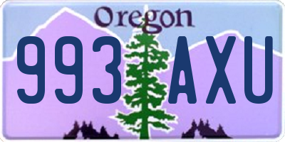OR license plate 993AXU