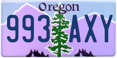 OR license plate 993AXY