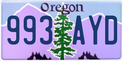 OR license plate 993AYD