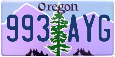 OR license plate 993AYG