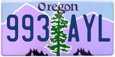 OR license plate 993AYL