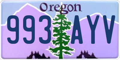 OR license plate 993AYV