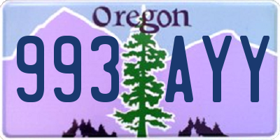 OR license plate 993AYY