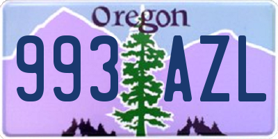 OR license plate 993AZL