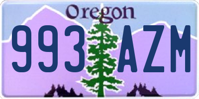 OR license plate 993AZM