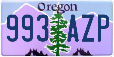 OR license plate 993AZP