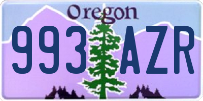 OR license plate 993AZR