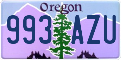 OR license plate 993AZU