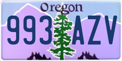 OR license plate 993AZV