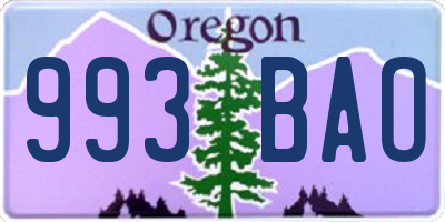 OR license plate 993BAO