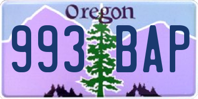 OR license plate 993BAP