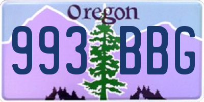 OR license plate 993BBG