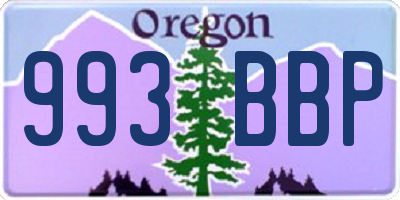 OR license plate 993BBP