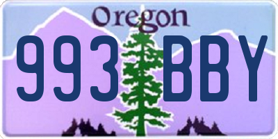 OR license plate 993BBY